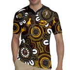 Custom Hawthorn NAIDOC Week 2024 Rugby Jersey Fire Burning Aboriginal Dots Art