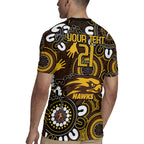 Custom Hawthorn NAIDOC Week 2024 Rugby Jersey Fire Burning Aboriginal Dots Art