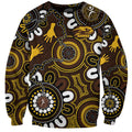 Custom Hawthorn NAIDOC Week 2024 Sweatshirt Fire Burning Aboriginal Dots Art