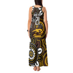 Custom Hawthorn NAIDOC Week 2024 Tank Maxi Dress Fire Burning Aboriginal Dots Art