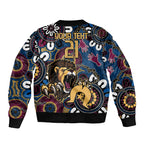 Custom Lions Football NAIDOC Week 2024 Bomber Jacket Fire Burning Aboriginal Dots Art