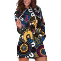 Custom Lions Football NAIDOC Week 2024 Hoodie Dress Fire Burning Aboriginal Dots Art