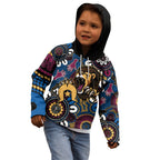 Custom Lions Football NAIDOC Week 2024 Kid Hoodie Fire Burning Aboriginal Dots Art