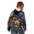 Custom Lions Football NAIDOC Week 2024 Kid Hoodie Fire Burning Aboriginal Dots Art
