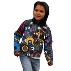 Custom Lions Football NAIDOC Week 2024 Kid Hoodie Fire Burning Aboriginal Dots Art