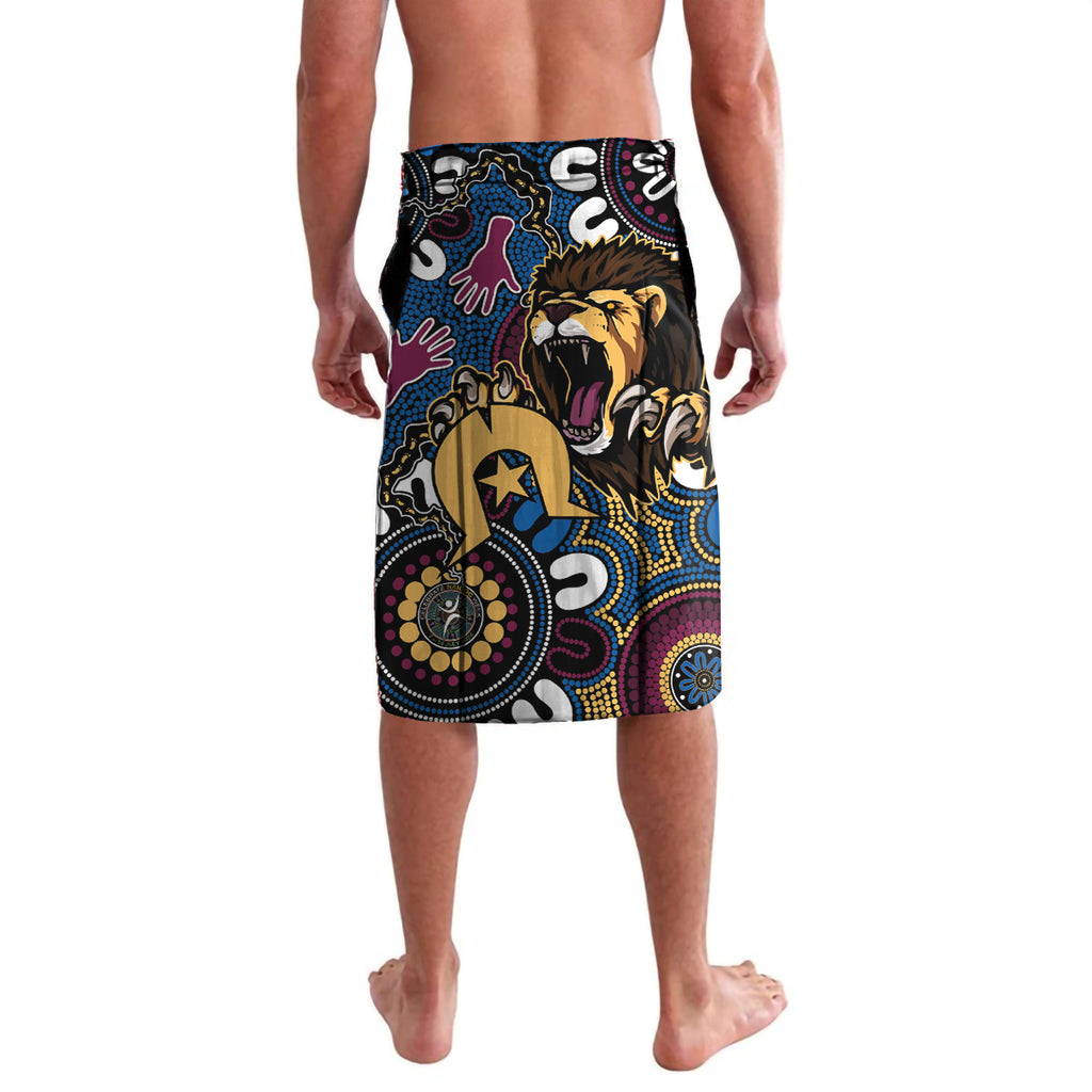 Custom Lions Football NAIDOC Week 2024 Lavalava Fire Burning Aboriginal Dots Art