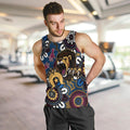 Custom Lions Football NAIDOC Week 2024 Men Tank Top Fire Burning Aboriginal Dots Art
