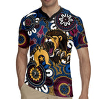 Custom Lions Football NAIDOC Week 2024 Rugby Jersey Fire Burning Aboriginal Dots Art