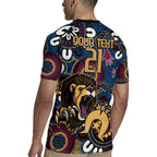 Custom Lions Football NAIDOC Week 2024 Rugby Jersey Fire Burning Aboriginal Dots Art