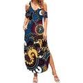 Custom Lions Football NAIDOC Week 2024 Summer Maxi Dress Fire Burning Aboriginal Dots Art