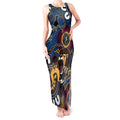 Custom Lions Football NAIDOC Week 2024 Tank Maxi Dress Fire Burning Aboriginal Dots Art