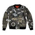 Custom Magpies NAIDOC Week 2024 Bomber Jacket Fire Burning Aboriginal Dots Art