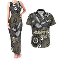 Custom Magpies NAIDOC Week 2024 Couples Matching Tank Maxi Dress and Hawaiian Shirt Fire Burning Aboriginal Dots Art