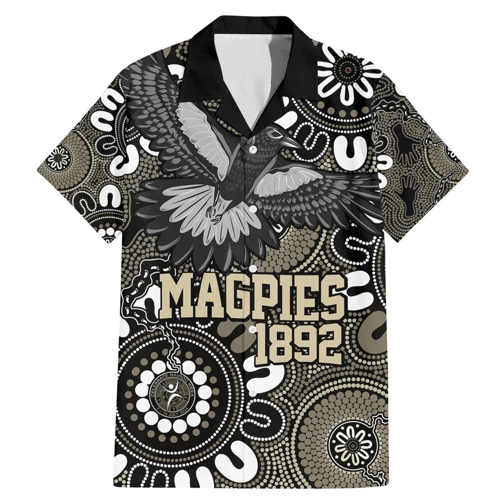 Custom Magpies NAIDOC Week 2024 Family Matching Mermaid Dress and Hawaiian Shirt Fire Burning Aboriginal Dots Art