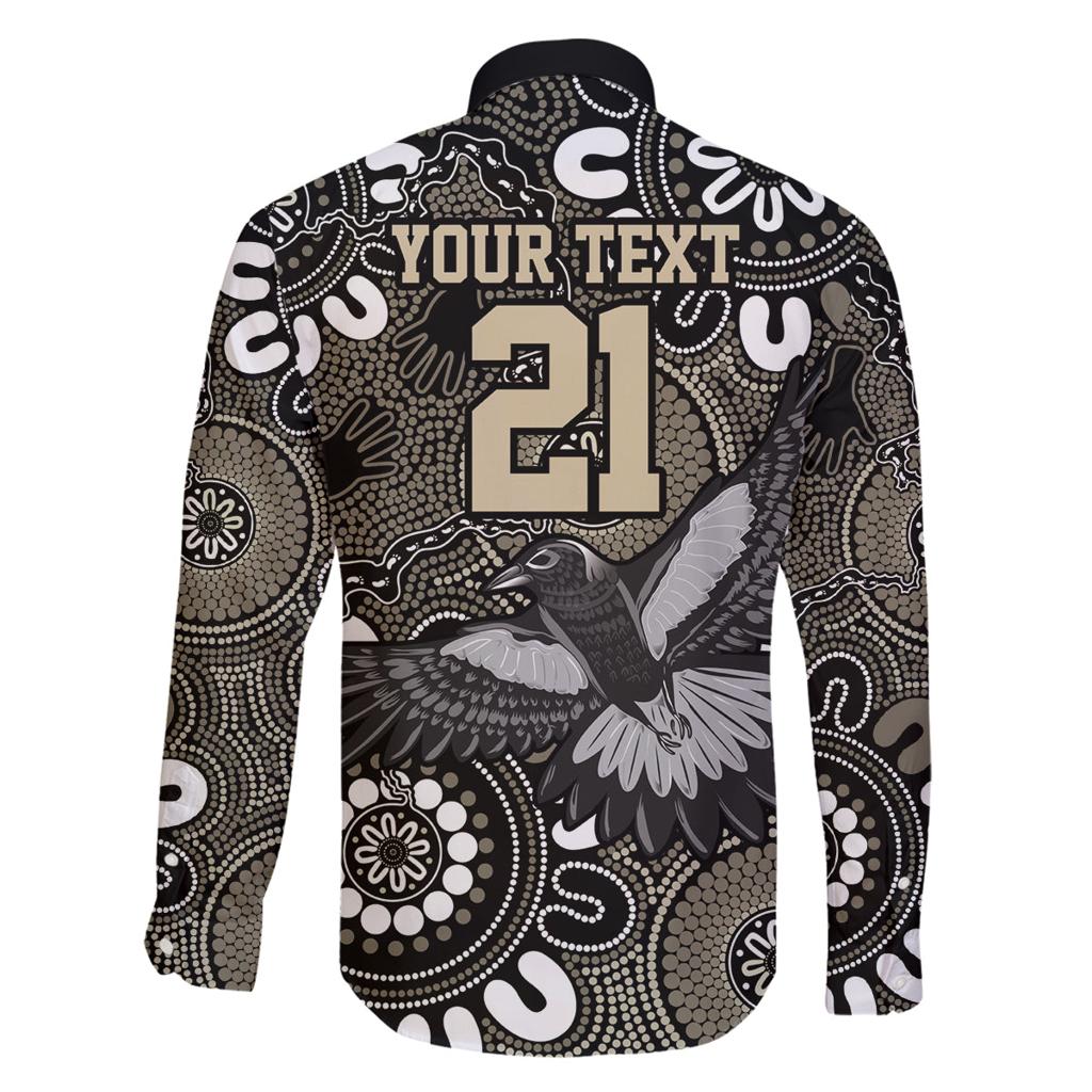 Custom Magpies NAIDOC Week 2024 Family Matching Off Shoulder Maxi Dress and Hawaiian Shirt Fire Burning Aboriginal Dots Art