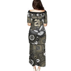 Custom Magpies NAIDOC Week 2024 Family Matching Puletasi and Hawaiian Shirt Fire Burning Aboriginal Dots Art