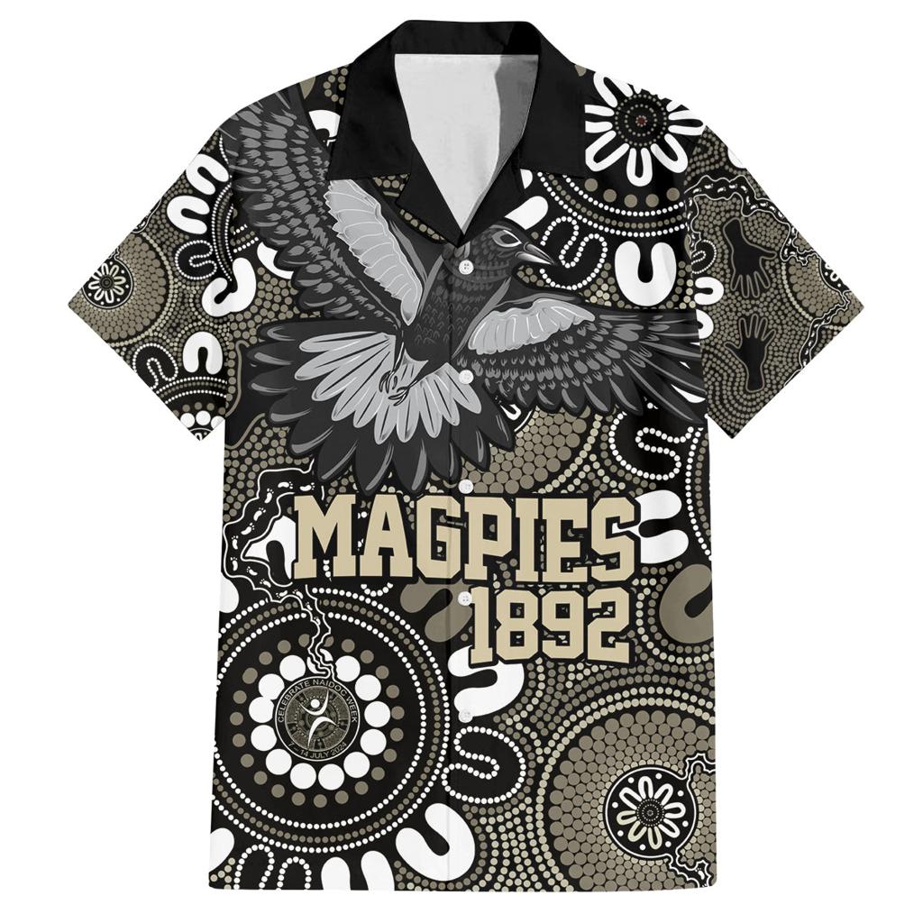 Custom Magpies NAIDOC Week 2024 Family Matching Summer Maxi Dress and Hawaiian Shirt Fire Burning Aboriginal Dots Art
