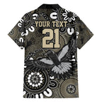Custom Magpies NAIDOC Week 2024 Family Matching Summer Maxi Dress and Hawaiian Shirt Fire Burning Aboriginal Dots Art