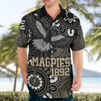Custom Magpies NAIDOC Week 2024 Hawaiian Shirt Fire Burning Aboriginal Dots Art