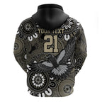 Custom Magpies NAIDOC Week 2024 Hoodie Fire Burning Aboriginal Dots Art