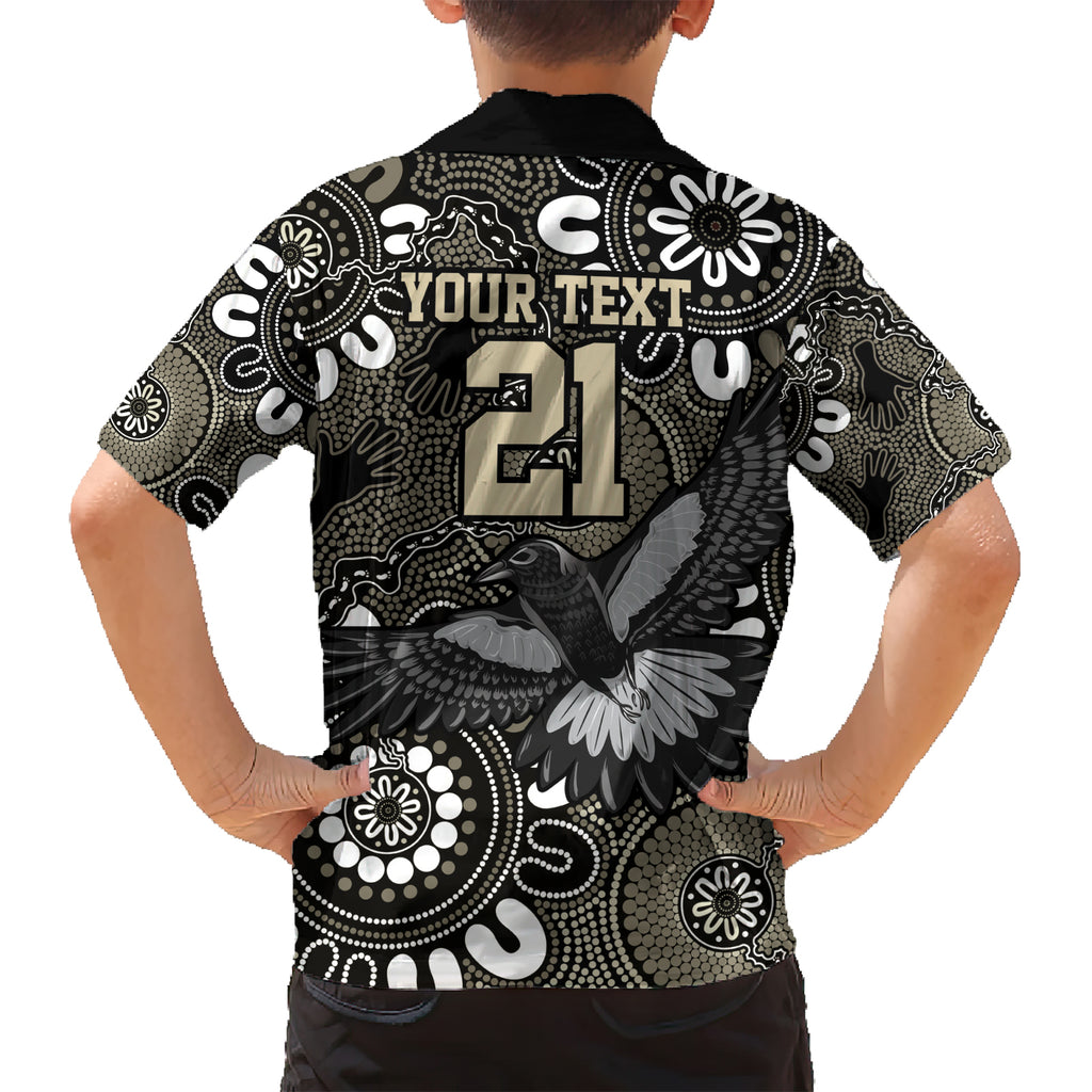 Custom Magpies NAIDOC Week 2024 Kid Hawaiian Shirt Fire Burning Aboriginal Dots Art