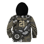 Custom Magpies NAIDOC Week 2024 Kid Hoodie Fire Burning Aboriginal Dots Art