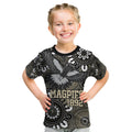 Custom Magpies NAIDOC Week 2024 Kid T Shirt Fire Burning Aboriginal Dots Art