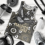 Custom Magpies NAIDOC Week 2024 Men Tank Top Fire Burning Aboriginal Dots Art