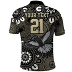 Custom Magpies NAIDOC Week 2024 Polo Shirt Fire Burning Aboriginal Dots Art