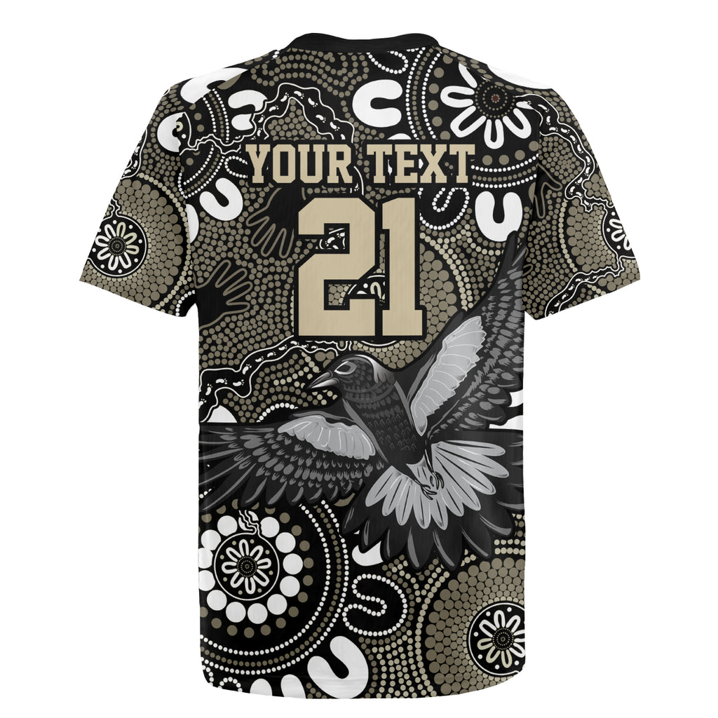 Custom Magpies NAIDOC Week 2024 Rugby Jersey Fire Burning Aboriginal Dots Art