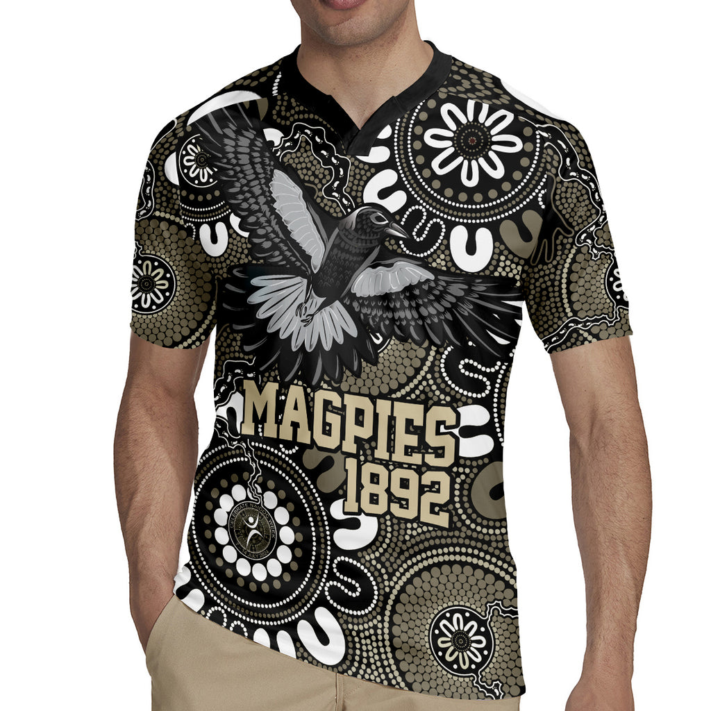 Custom Magpies NAIDOC Week 2024 Rugby Jersey Fire Burning Aboriginal Dots Art