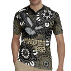 Custom Magpies NAIDOC Week 2024 Rugby Jersey Fire Burning Aboriginal Dots Art