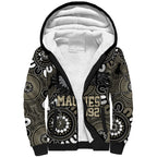 Custom Magpies NAIDOC Week 2024 Sherpa Hoodie Fire Burning Aboriginal Dots Art