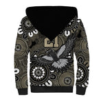 Custom Magpies NAIDOC Week 2024 Sherpa Hoodie Fire Burning Aboriginal Dots Art