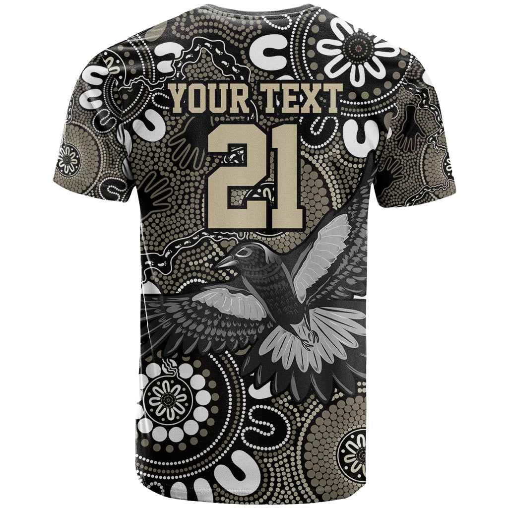 Custom Magpies NAIDOC Week 2024 T Shirt Fire Burning Aboriginal Dots Art