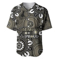 NAIDOC Week 2024 Fire Burning Baseball Jersey Aboriginal Dots Black Art