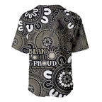 NAIDOC Week 2024 Fire Burning Baseball Jersey Aboriginal Dots Black Art