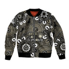 NAIDOC Week 2024 Fire Burning Bomber Jacket Aboriginal Dots Black Art
