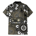 NAIDOC Week 2024 Fire Burning Family Matching Long Sleeve Bodycon Dress and Hawaiian Shirt Aboriginal Dots Black Art