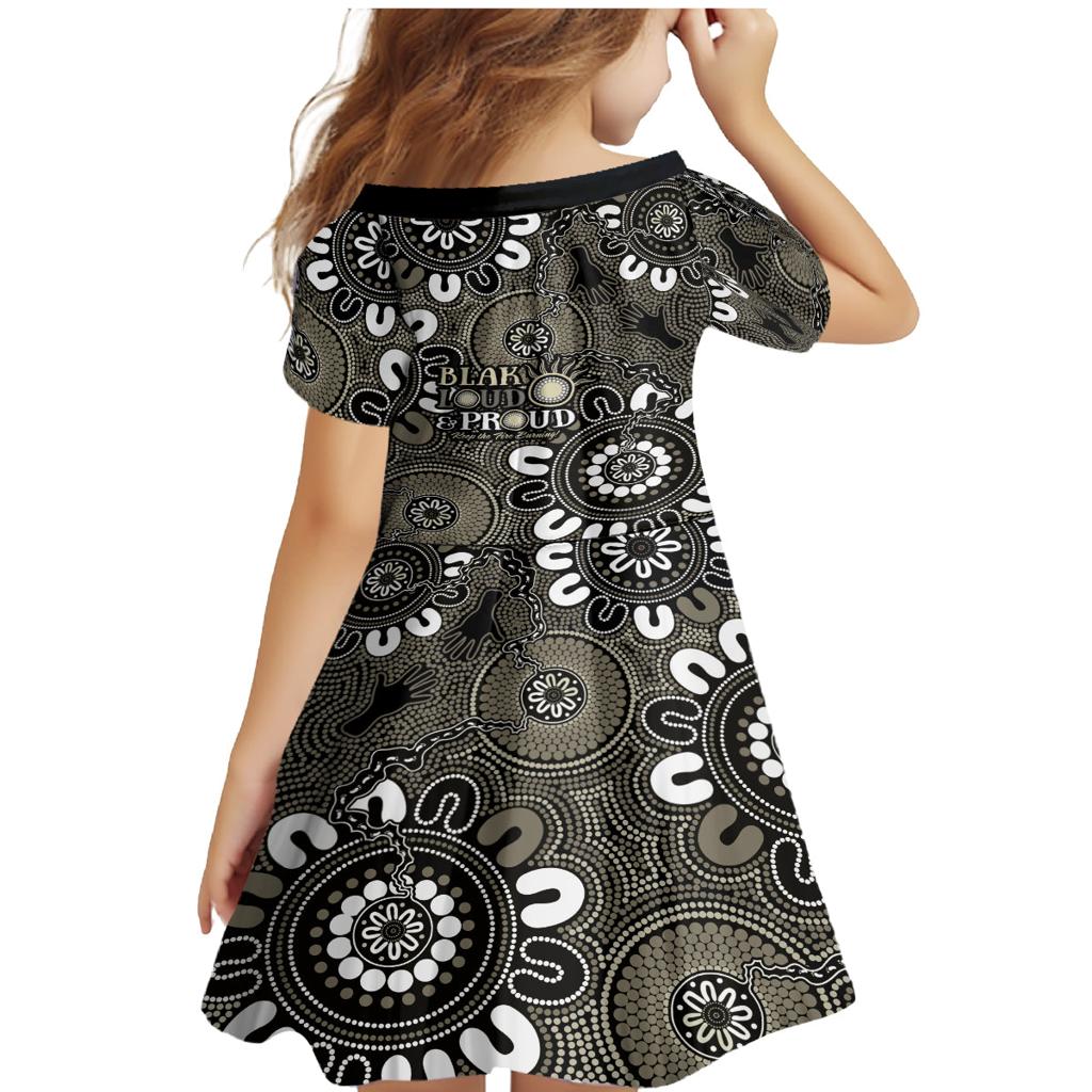 NAIDOC Week 2024 Fire Burning Family Matching Mermaid Dress and Hawaiian Shirt Aboriginal Dots Black Art