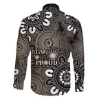 NAIDOC Week 2024 Fire Burning Family Matching Short Sleeve Bodycon Dress and Hawaiian Shirt Aboriginal Dots Black Art