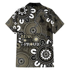 NAIDOC Week 2024 Fire Burning Hawaiian Shirt Aboriginal Dots Black Art