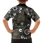 NAIDOC Week 2024 Fire Burning Hawaiian Shirt Aboriginal Dots Black Art