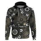 NAIDOC Week 2024 Fire Burning Hoodie Aboriginal Dots Black Art