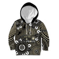 NAIDOC Week 2024 Fire Burning Kid Hoodie Aboriginal Dots Black Art