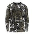 NAIDOC Week 2024 Fire Burning Long Sleeve Shirt Aboriginal Dots Black Art