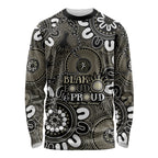 NAIDOC Week 2024 Fire Burning Long Sleeve Shirt Aboriginal Dots Black Art