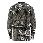 NAIDOC Week 2024 Fire Burning Long Sleeve Shirt Aboriginal Dots Black Art