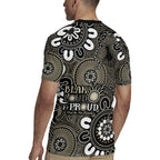 NAIDOC Week 2024 Fire Burning Rugby Jersey Aboriginal Dots Black Art