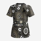 NAIDOC Week 2024 Fire Burning Scrub Top Aboriginal Dots Black Art - Aussie Hoodie